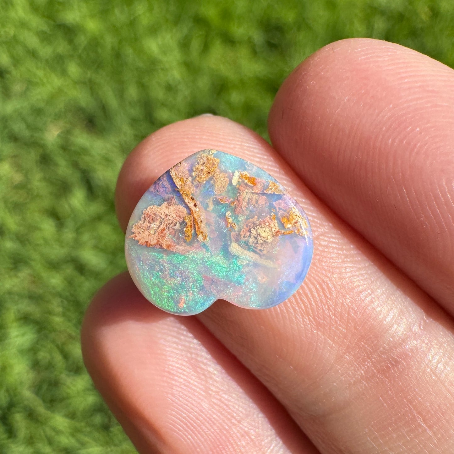 3.00 Ct wood replacement heart opal