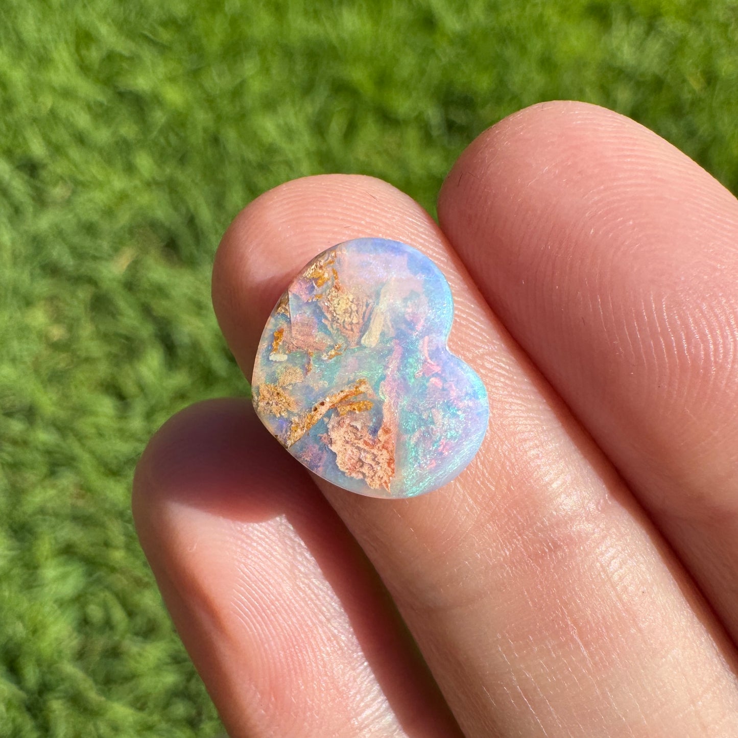 3.00 Ct wood replacement heart opal