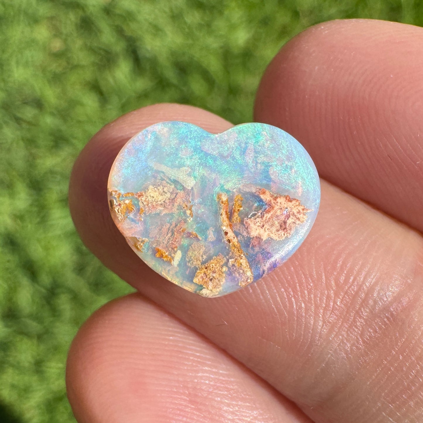 3.00 Ct wood replacement heart opal