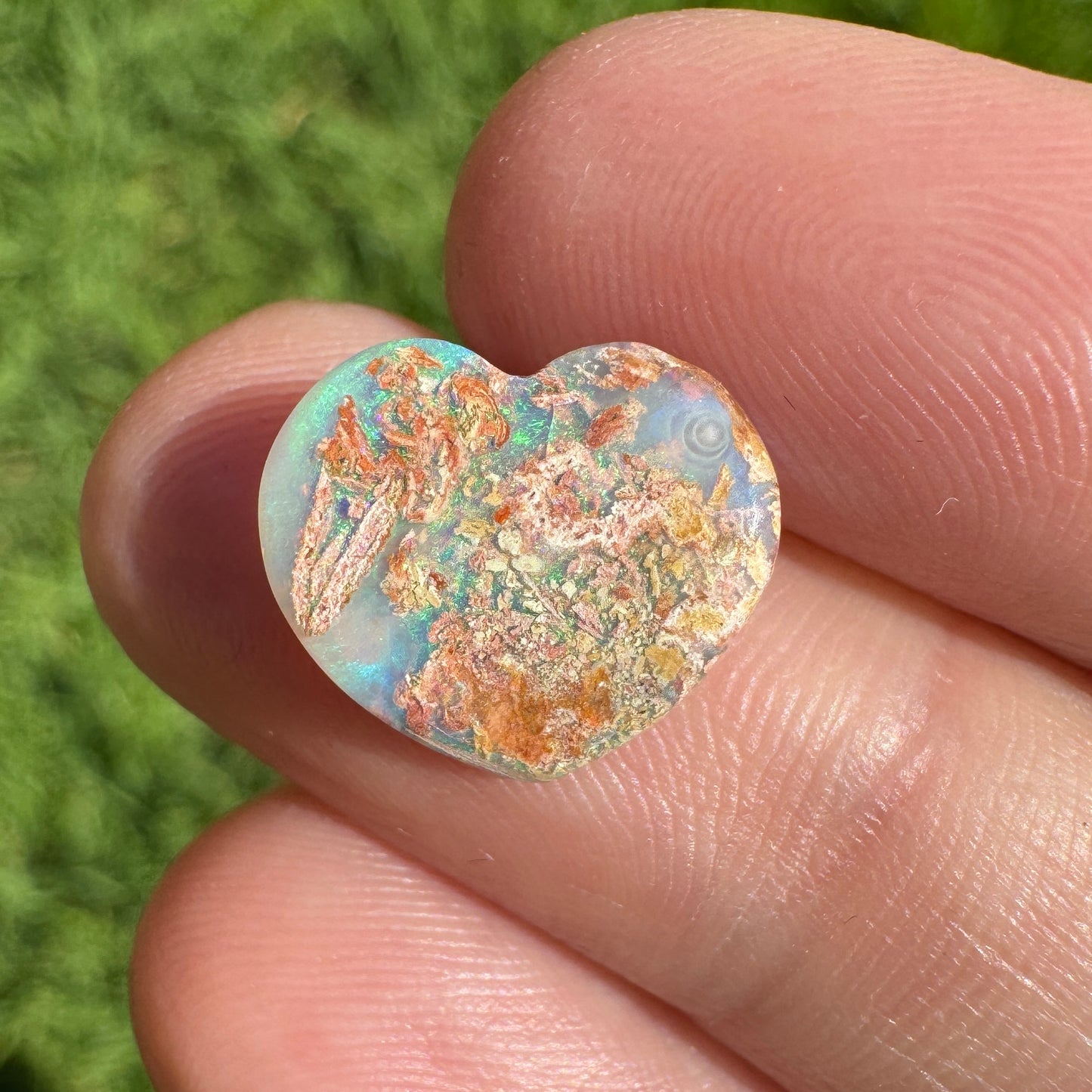 3.00 Ct wood replacement heart opal