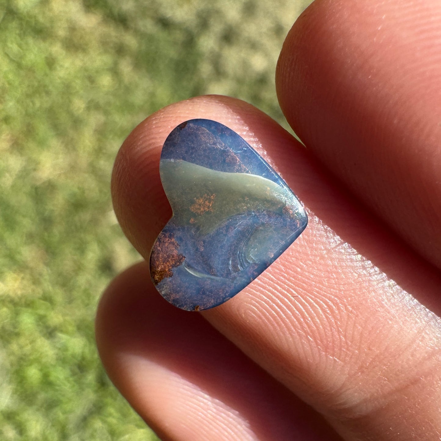 1.73 Ct small heart boulder opal