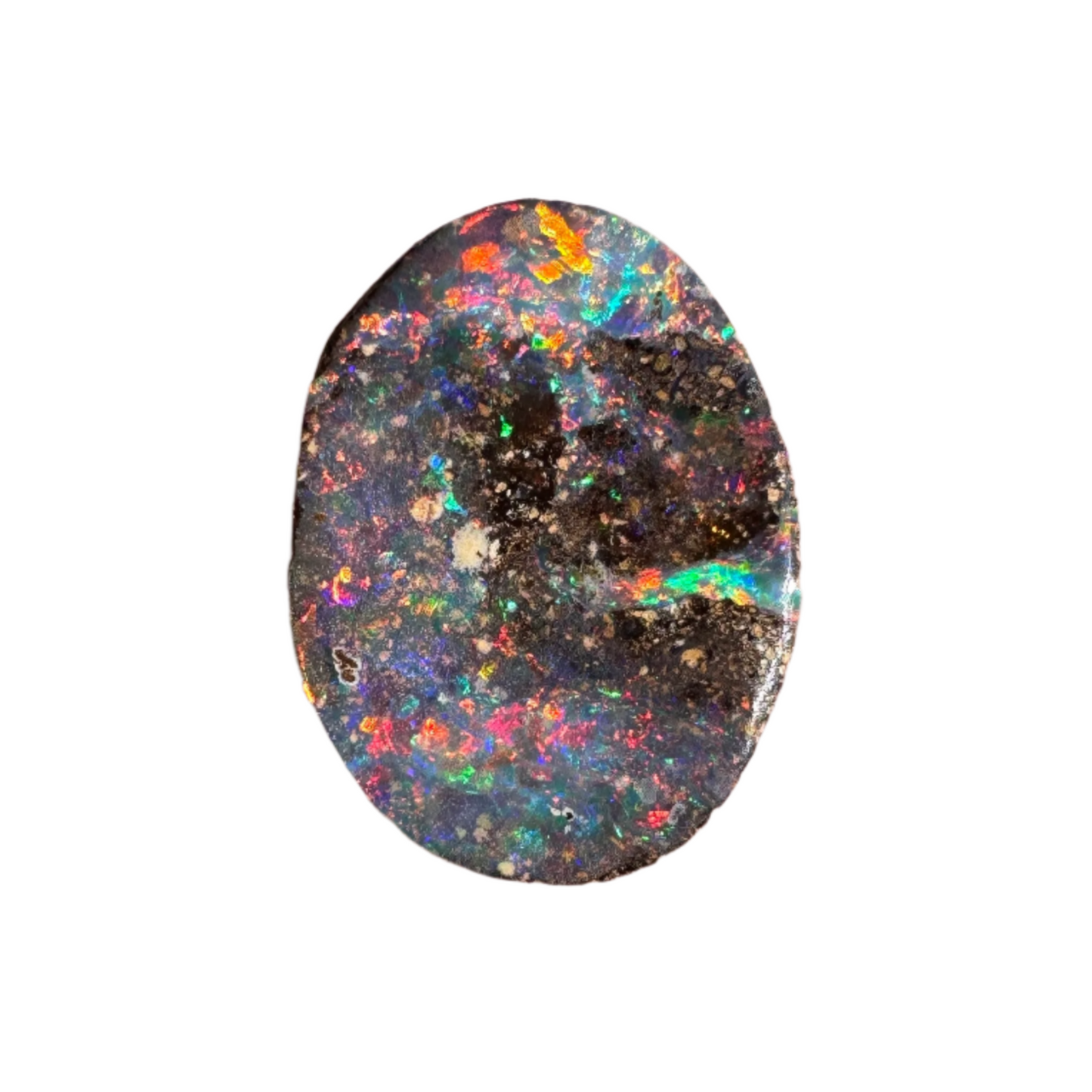 2.11 Ct Oval Black Boulder Opal