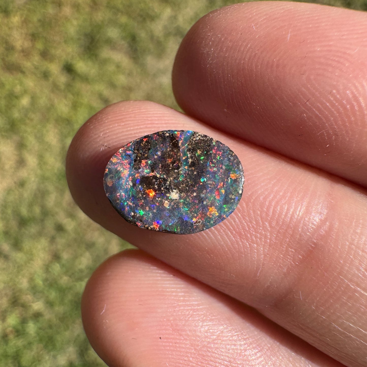 2.11 Ct Oval Black Boulder Opal