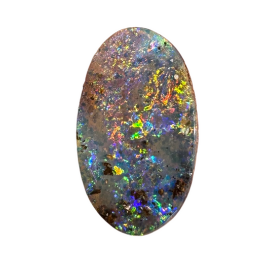 2.51 Ct rainbow oval boulder opal
