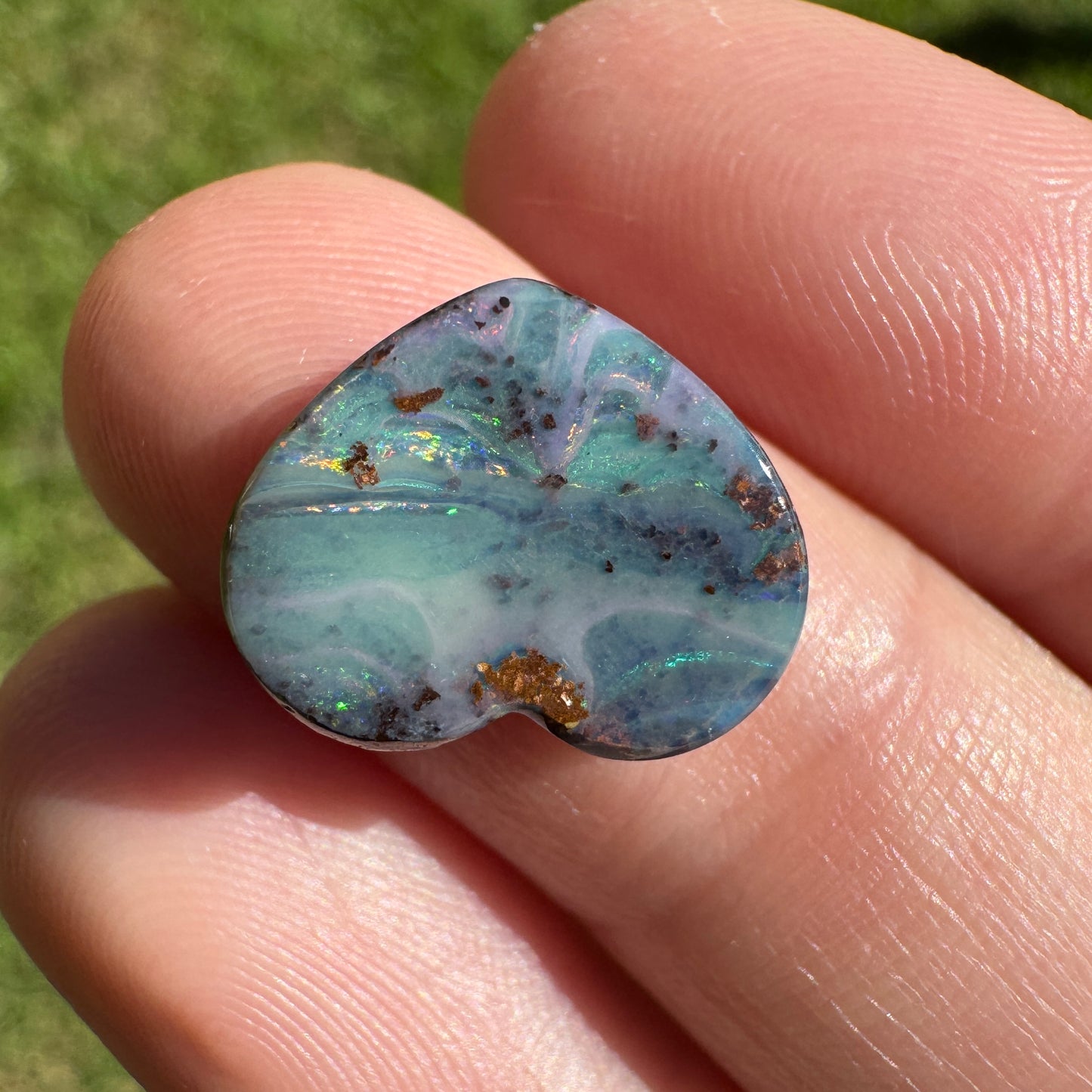 4.46 Ct heart boulder opal