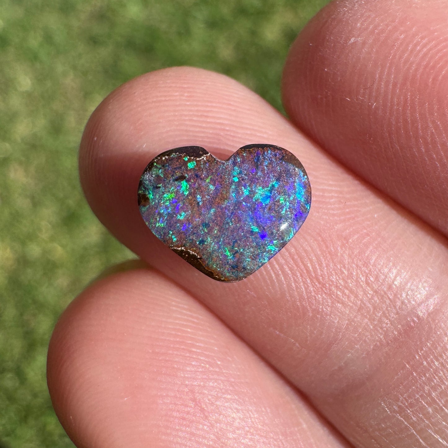 1.58 Ct small boulder opal heart