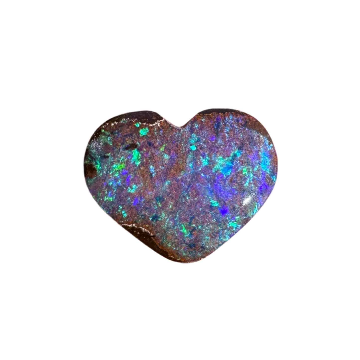 1.58 Ct small boulder opal heart