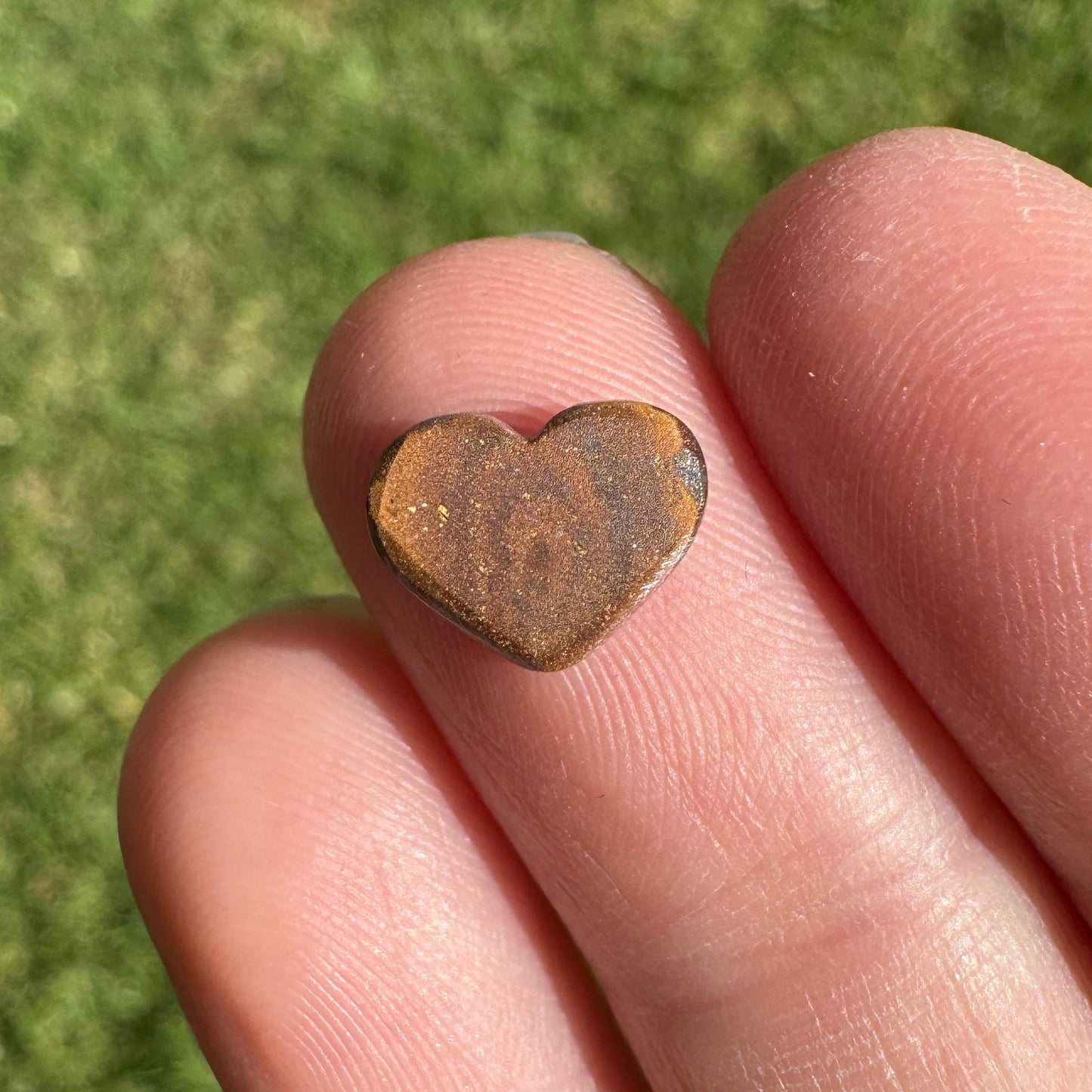 1.58 Ct small boulder opal heart