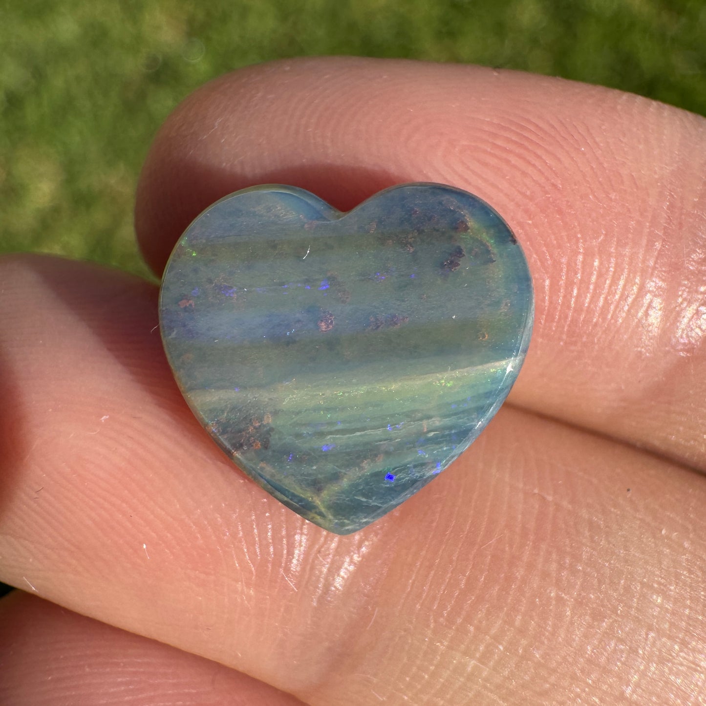 8.23 Ct boulder opal heart pair