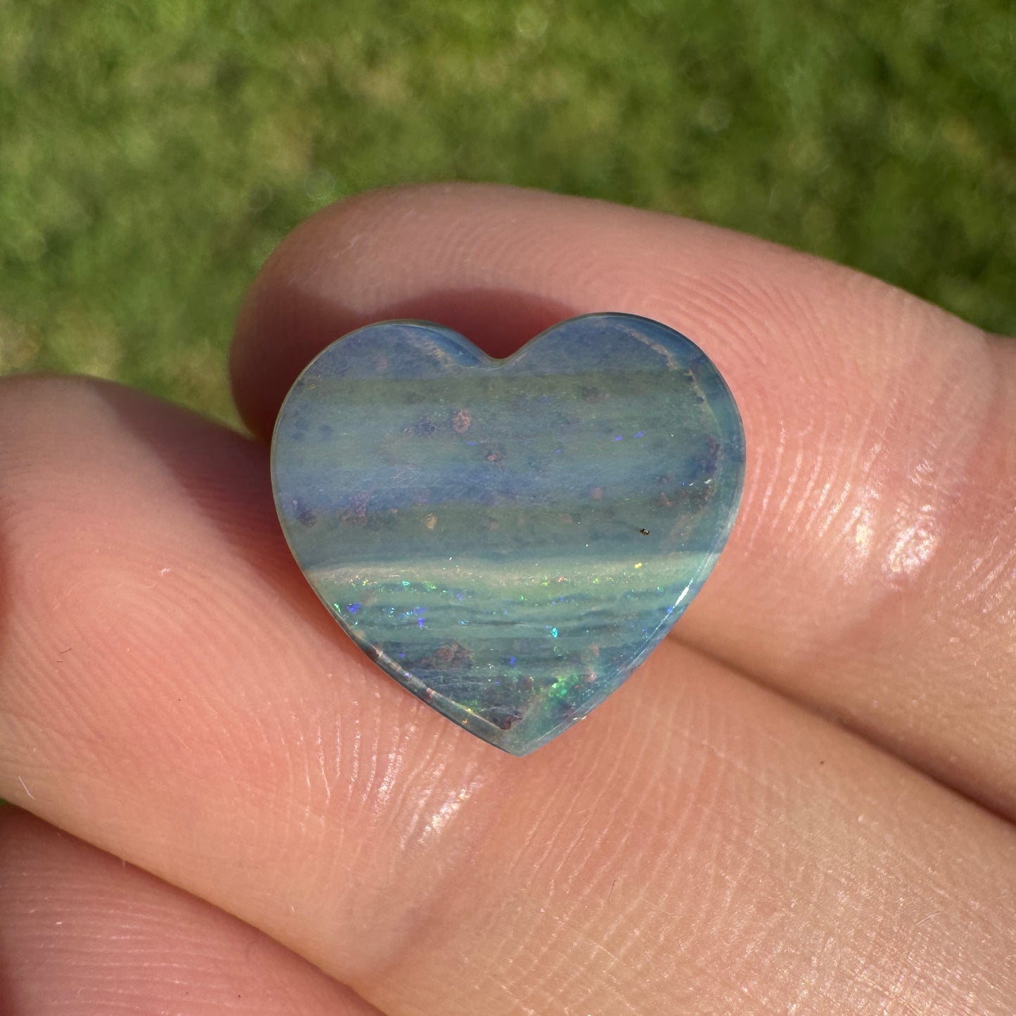 8.23 Ct boulder opal heart pair