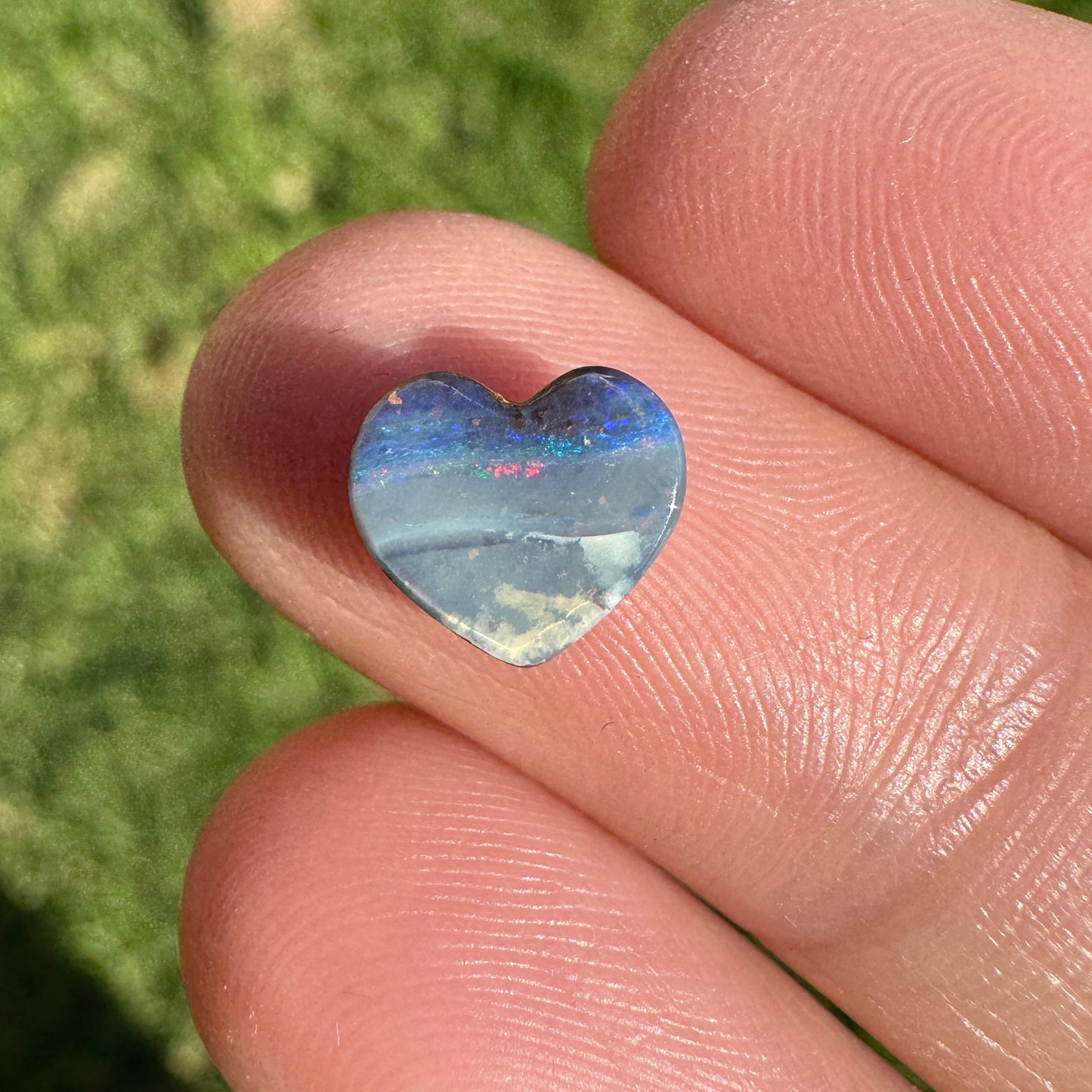 2.30 Ct heart boulder opal pair