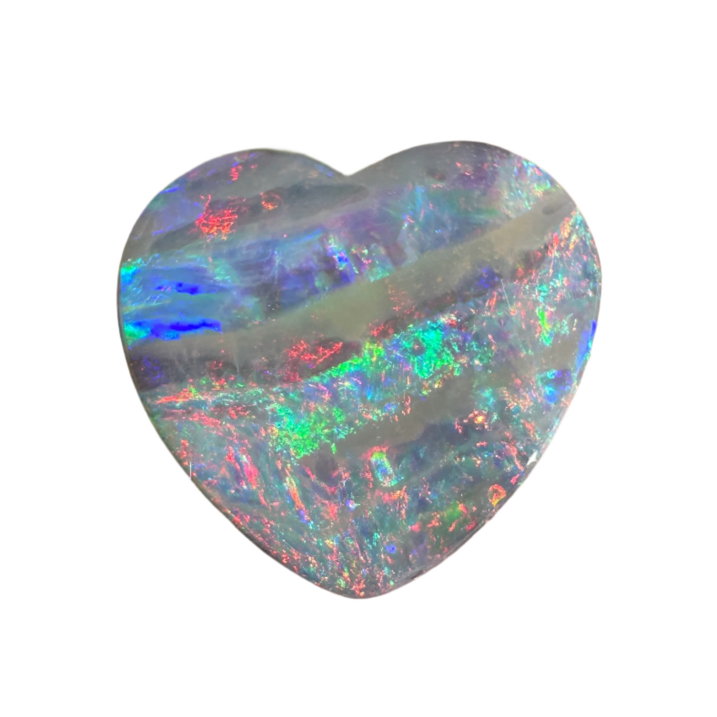 6.56 Ct bright rainbow heart boulder opal