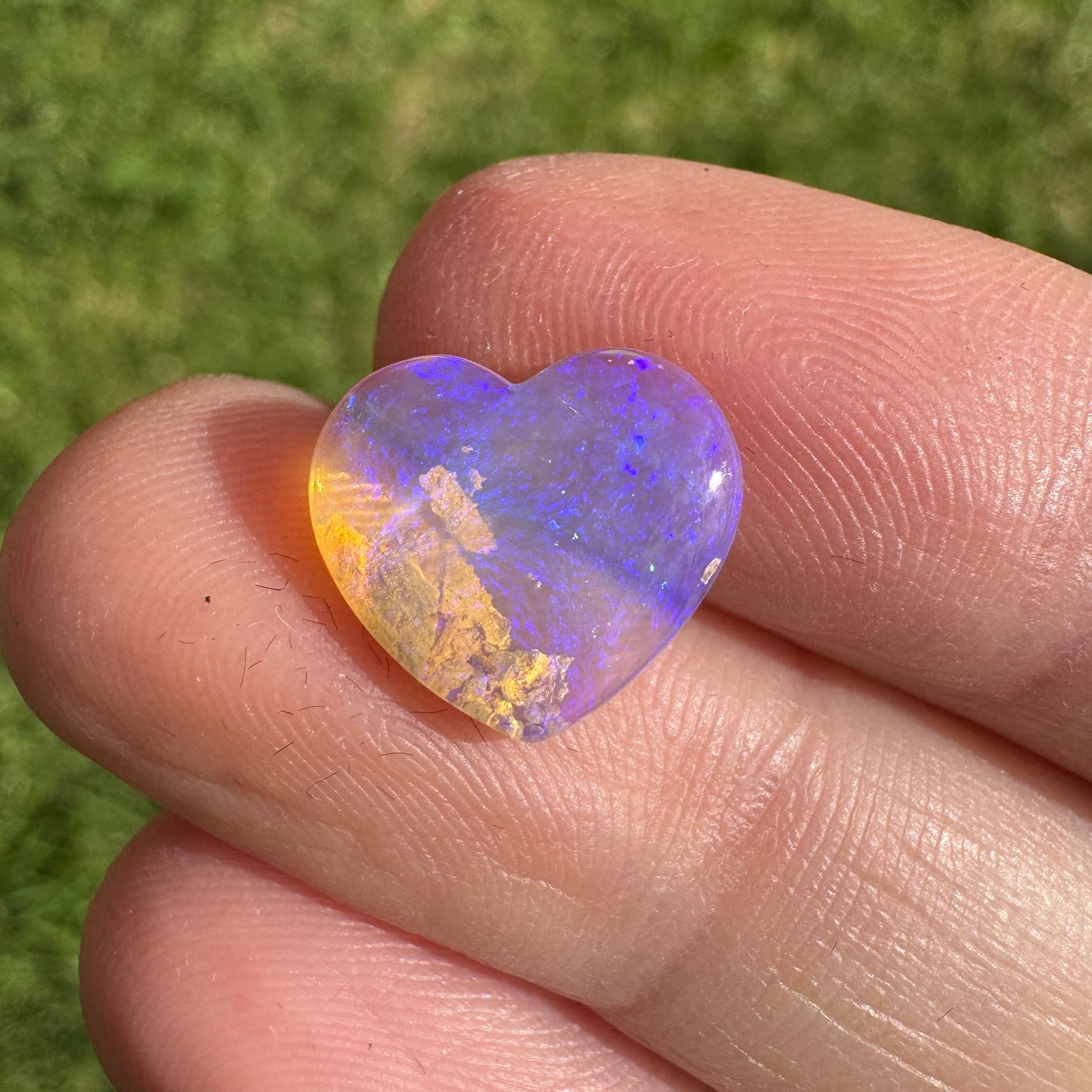 2.95 Ct wood replacement heart opal