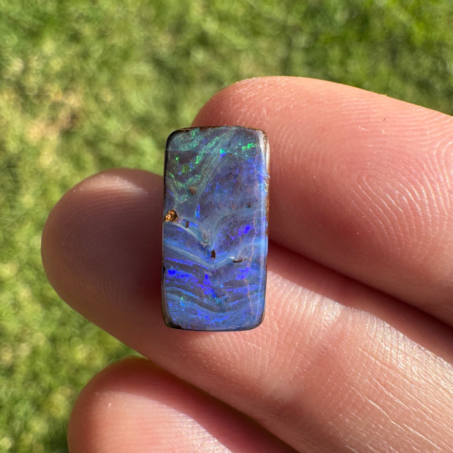 3.58 Ct rectangle boulder opal