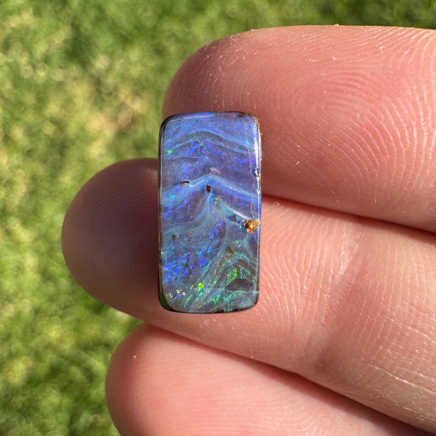 3.58 Ct rectangle boulder opal