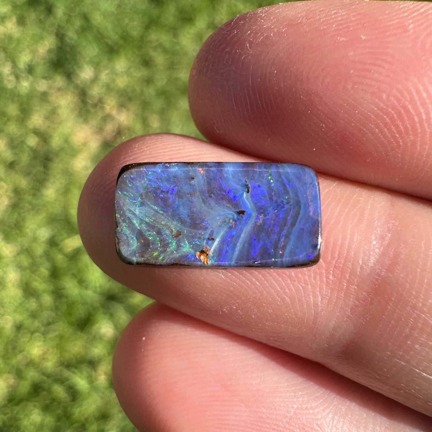 3.58 Ct rectangle boulder opal