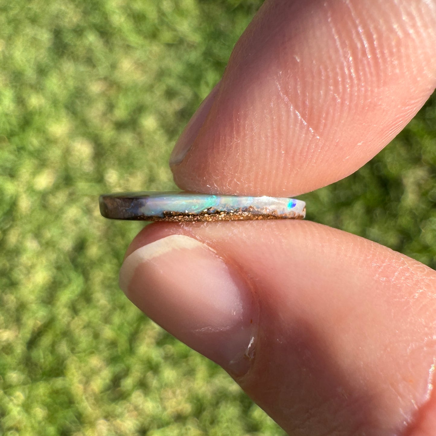 2.47 Ct half-circle boulder opal