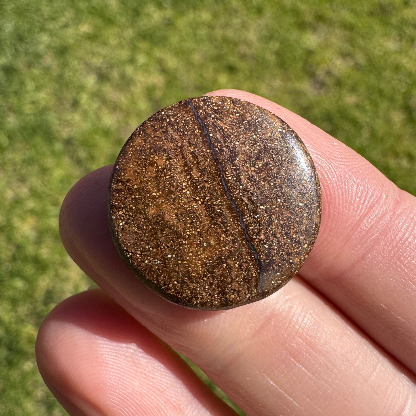 16.42 Ct large circle boulder opal