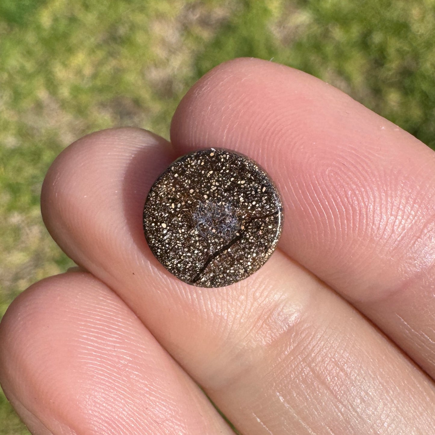 3.03 Ct purple circle bouder opal