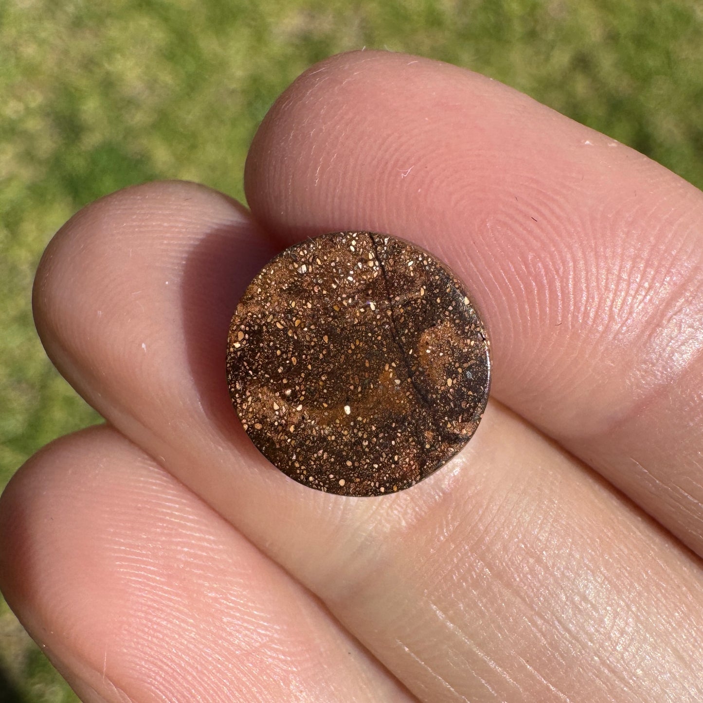 4.56 Ct striped circle boulder opal