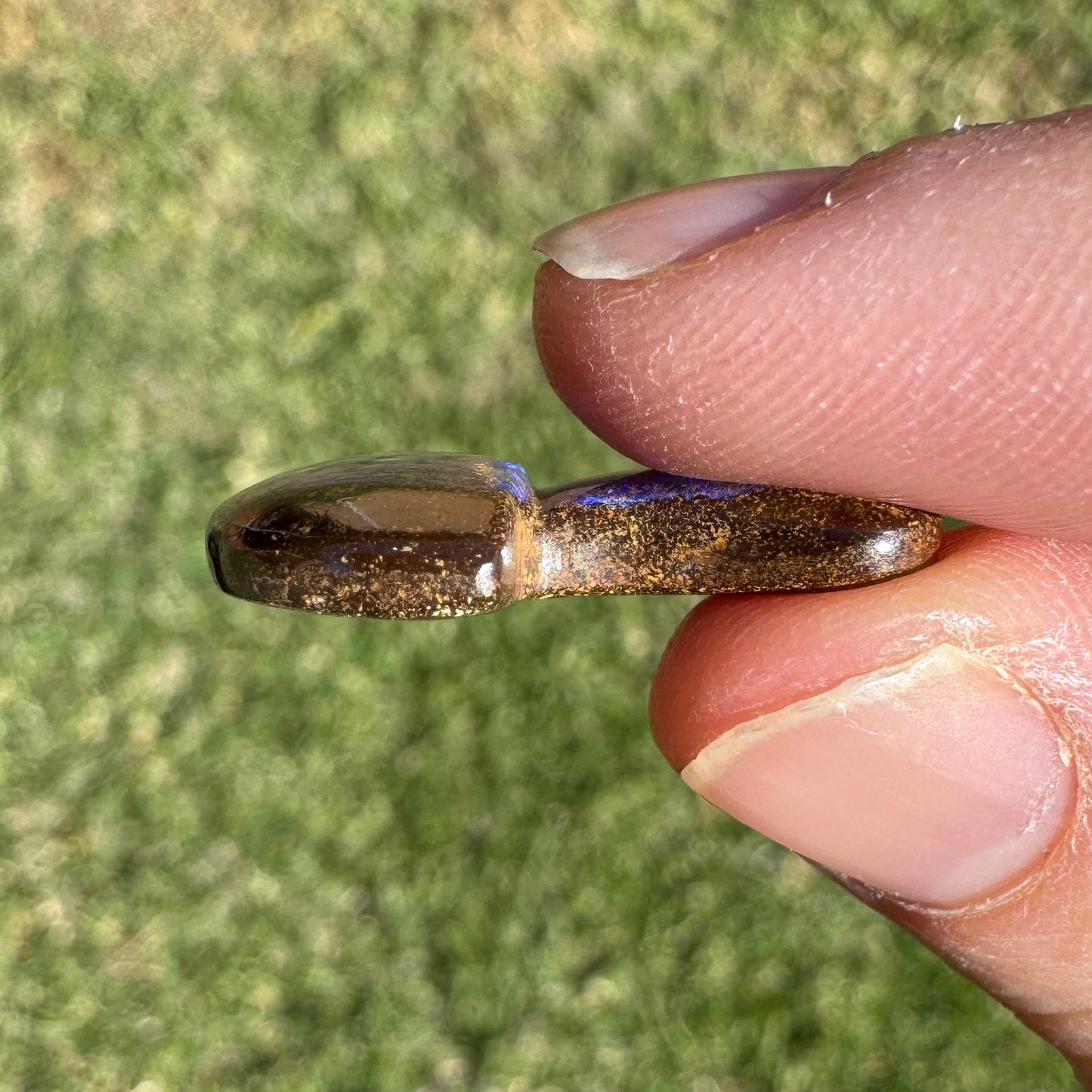 13.56 Ct boulder opal mushroom carving