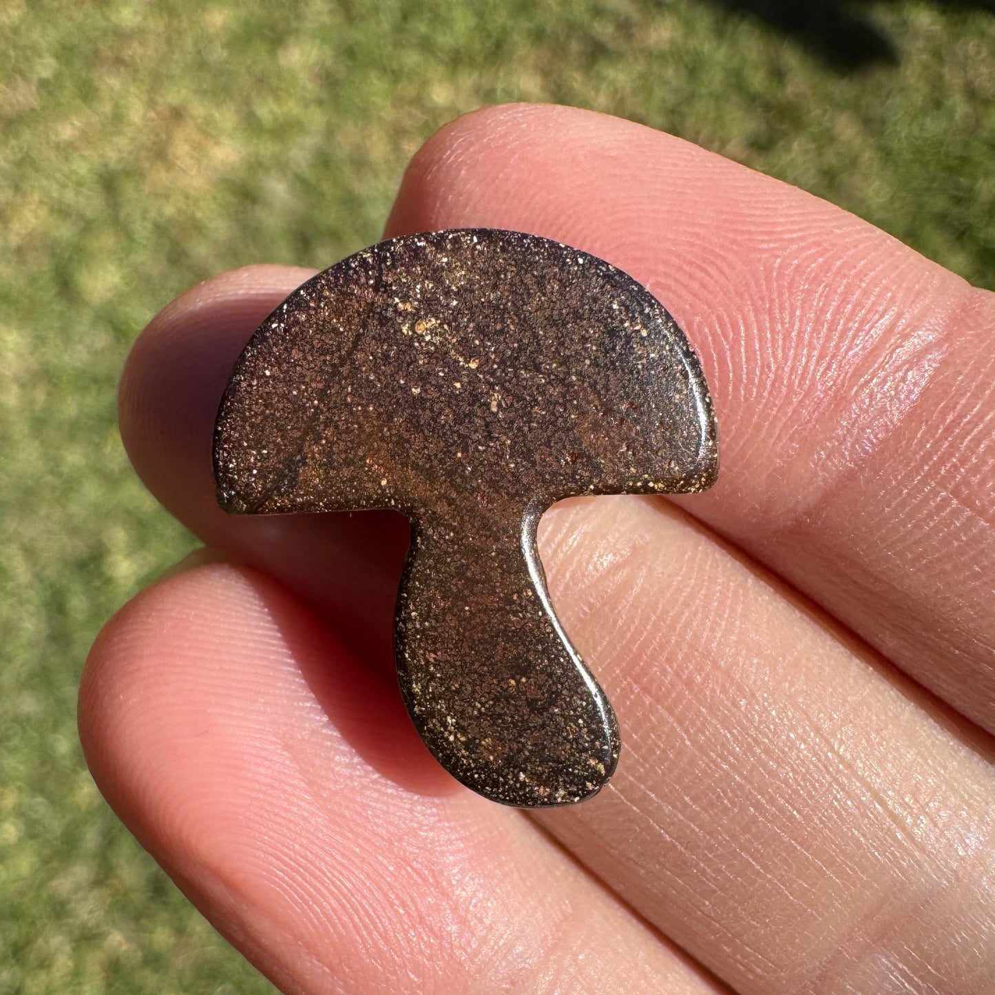 14.25 Ct boulder opal mushroom carving