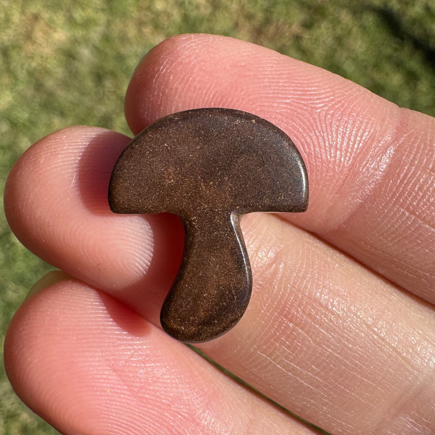 7.79 Ct boulder opal mushroom carving