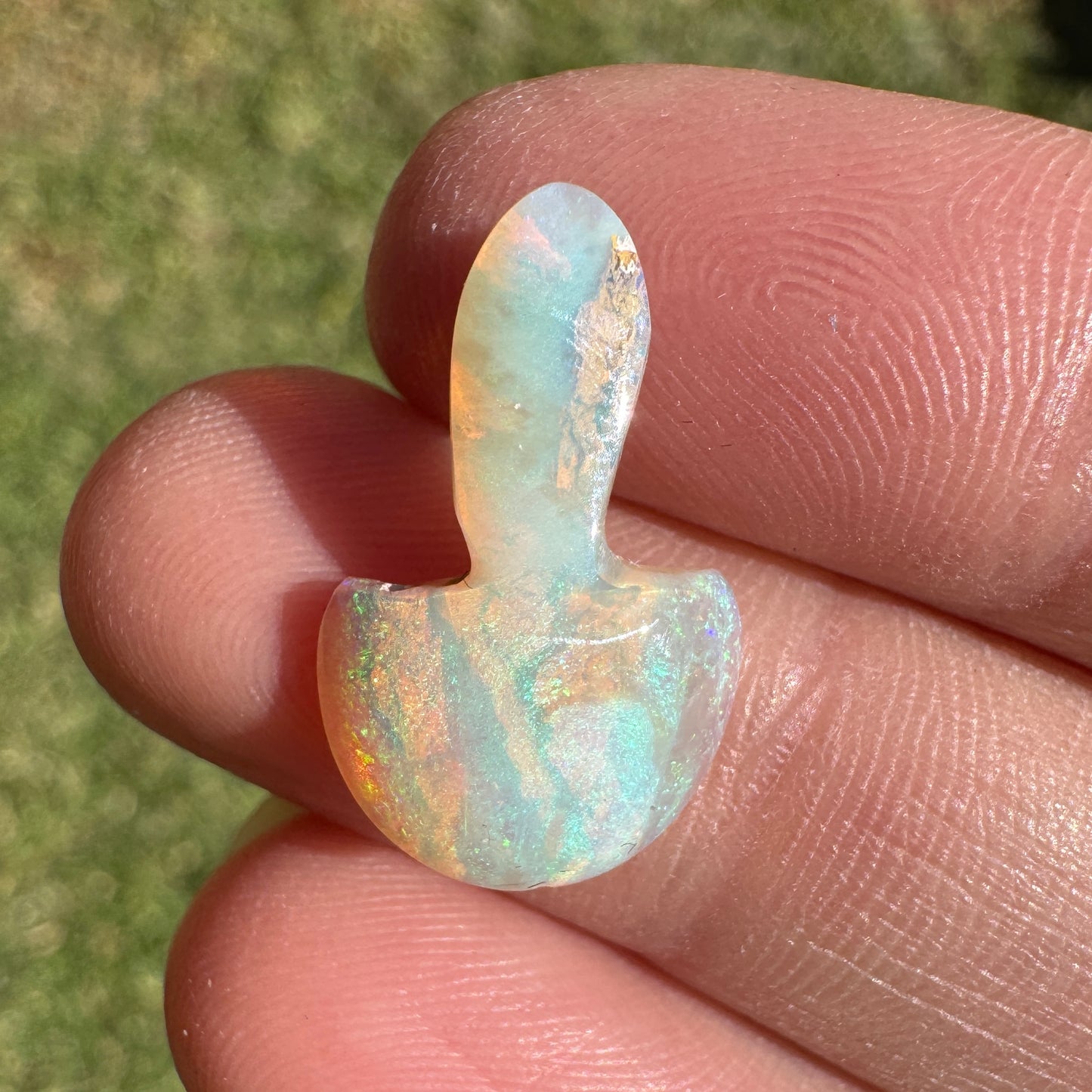 3.58 Ct wood replacement opal mushroom carving