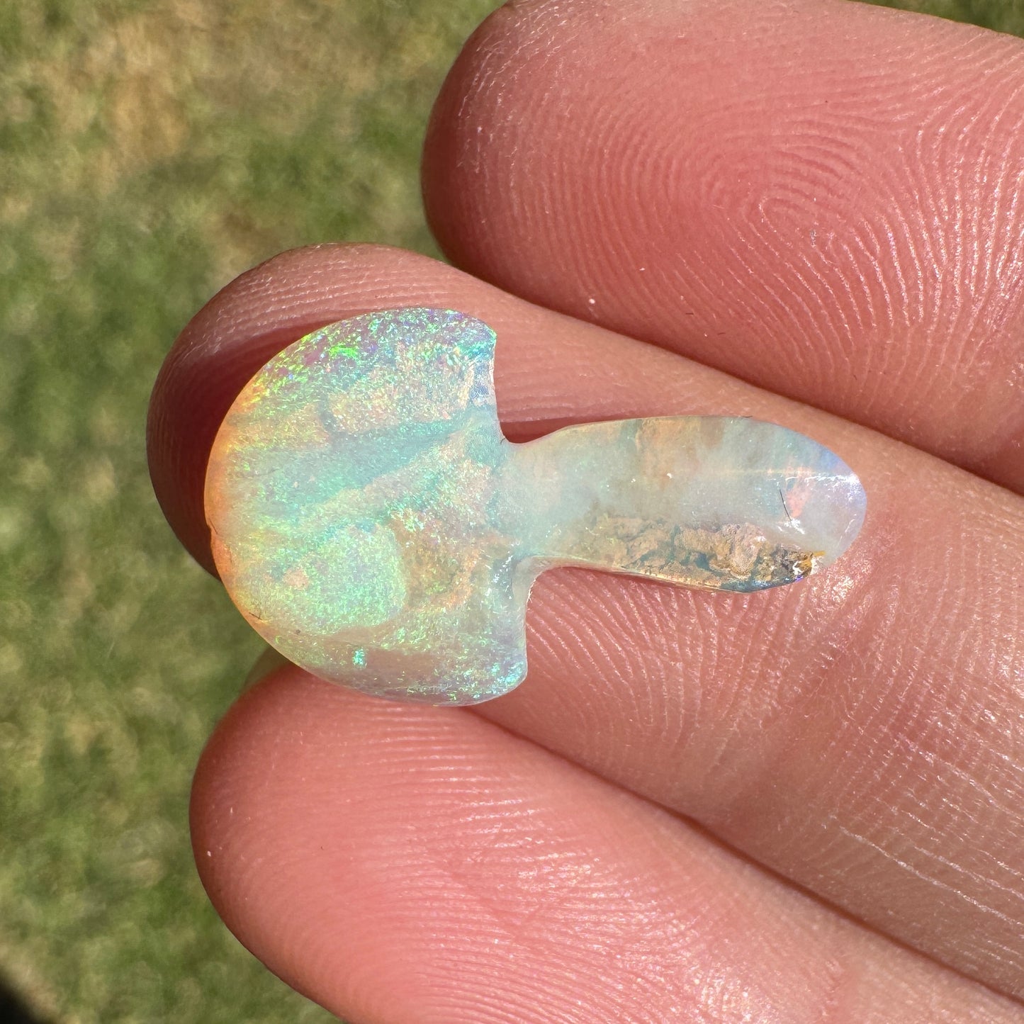 3.58 Ct wood replacement opal mushroom carving