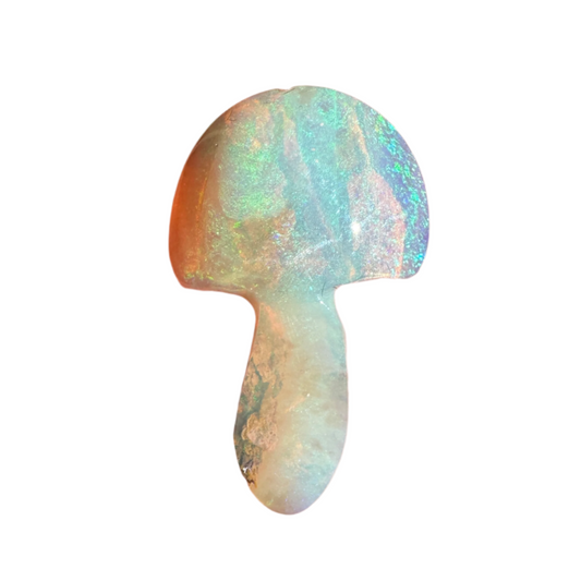 3.58 Ct wood replacement opal mushroom carving