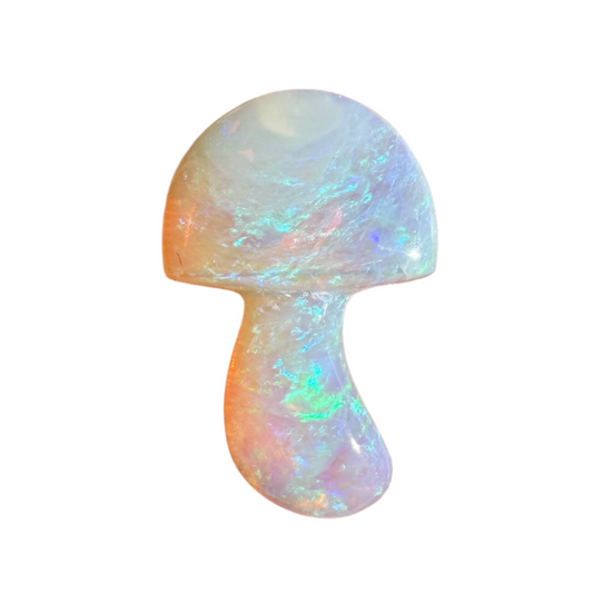 3.25 Ct wood replacement opal mushroom carving