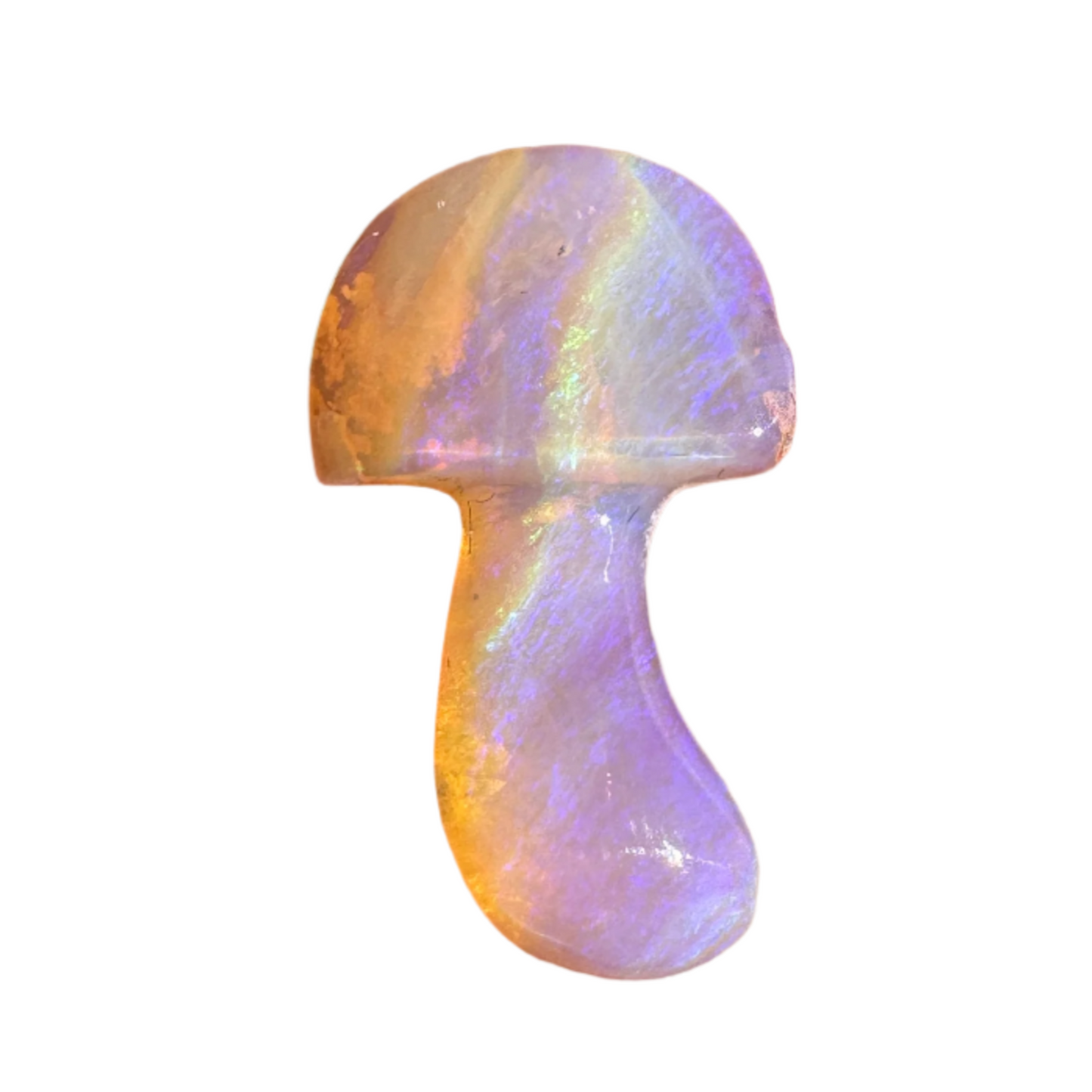 2.74 Ct wood replacement opal mushroom carving