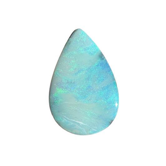 6.00 Ct sea green teardrop boulder opal