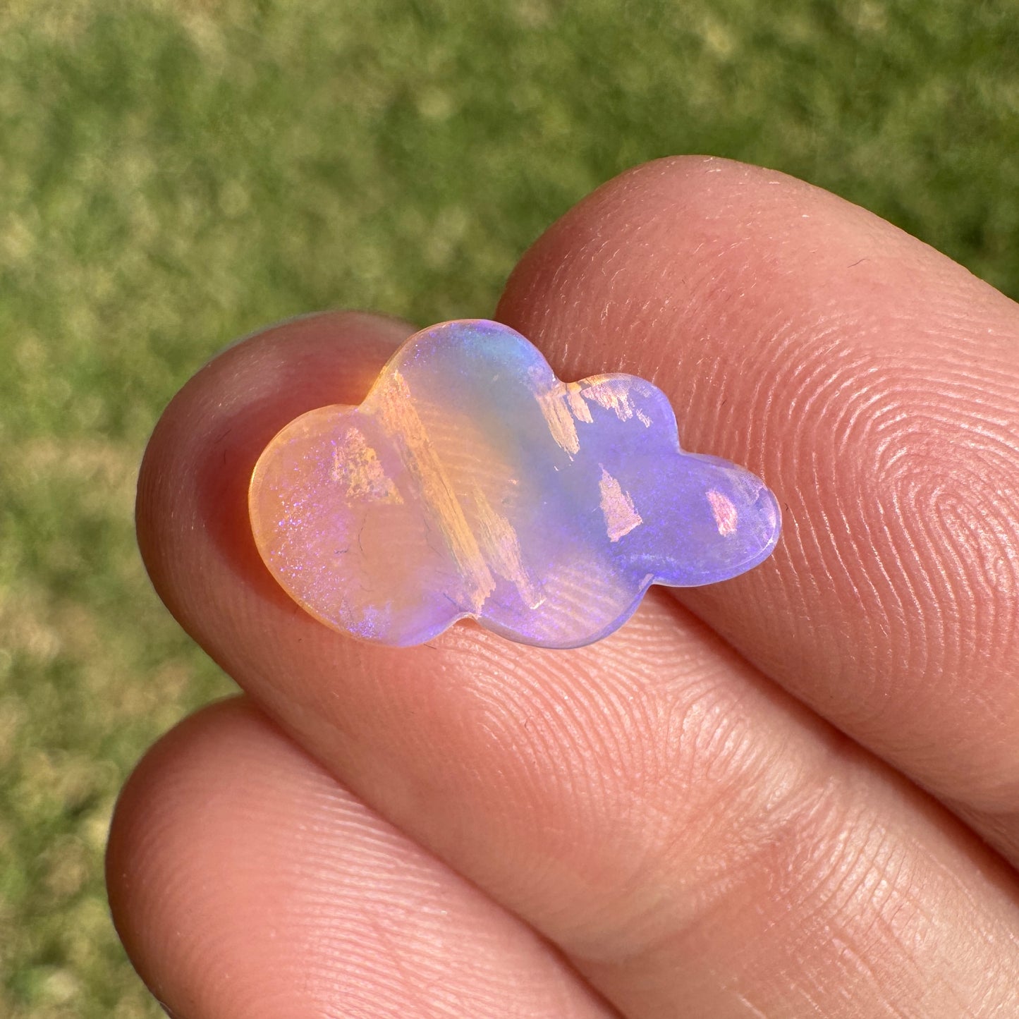 1.97 Ct cloud carving wood replacement opal