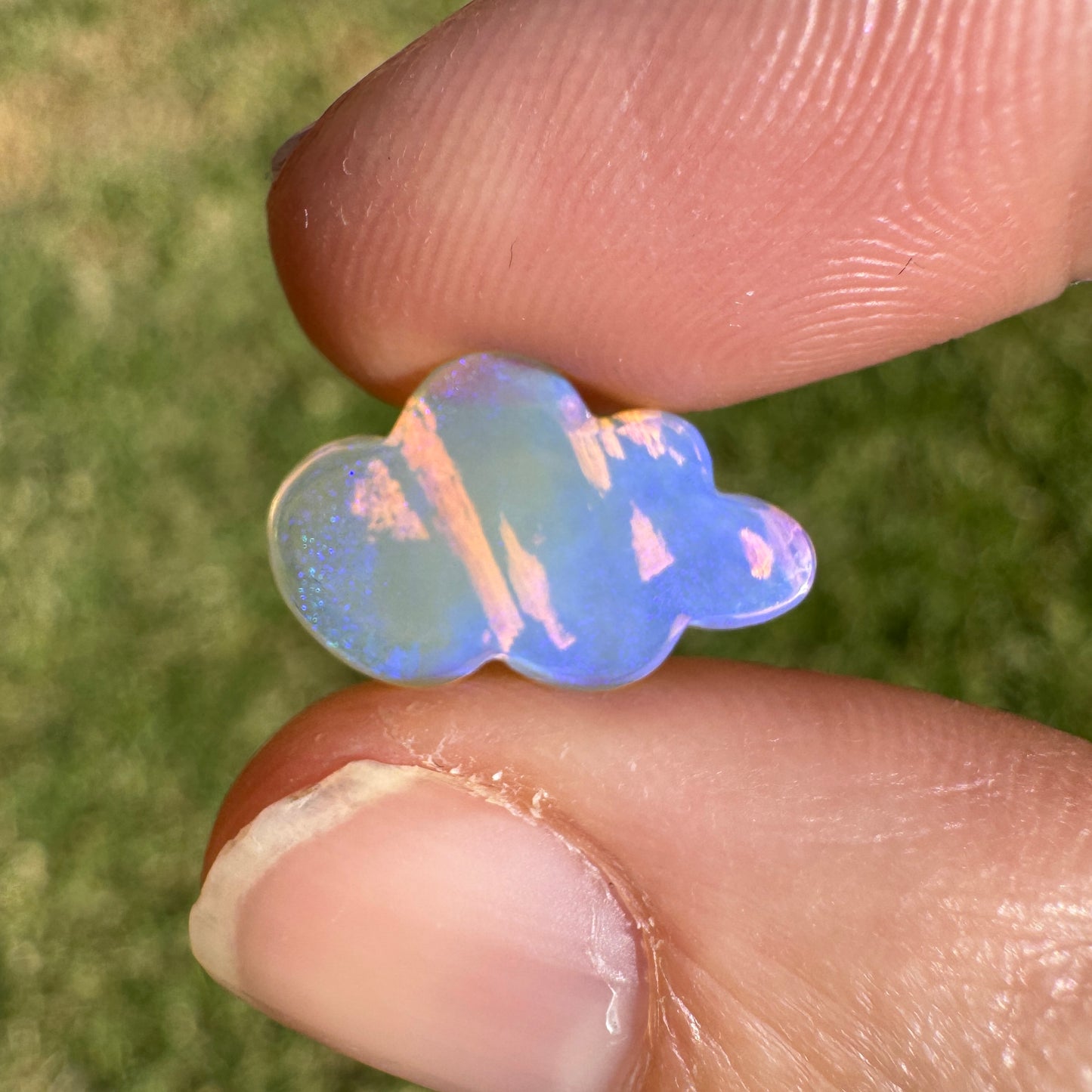 1.97 Ct cloud carving wood replacement opal