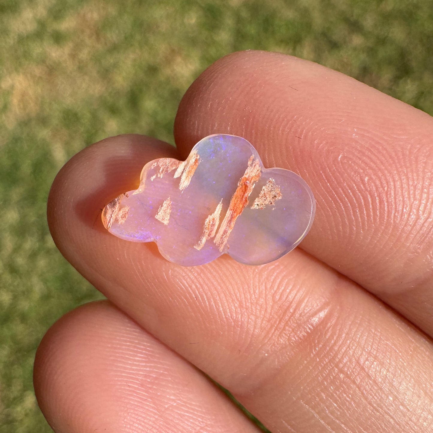 1.97 Ct cloud carving wood replacement opal