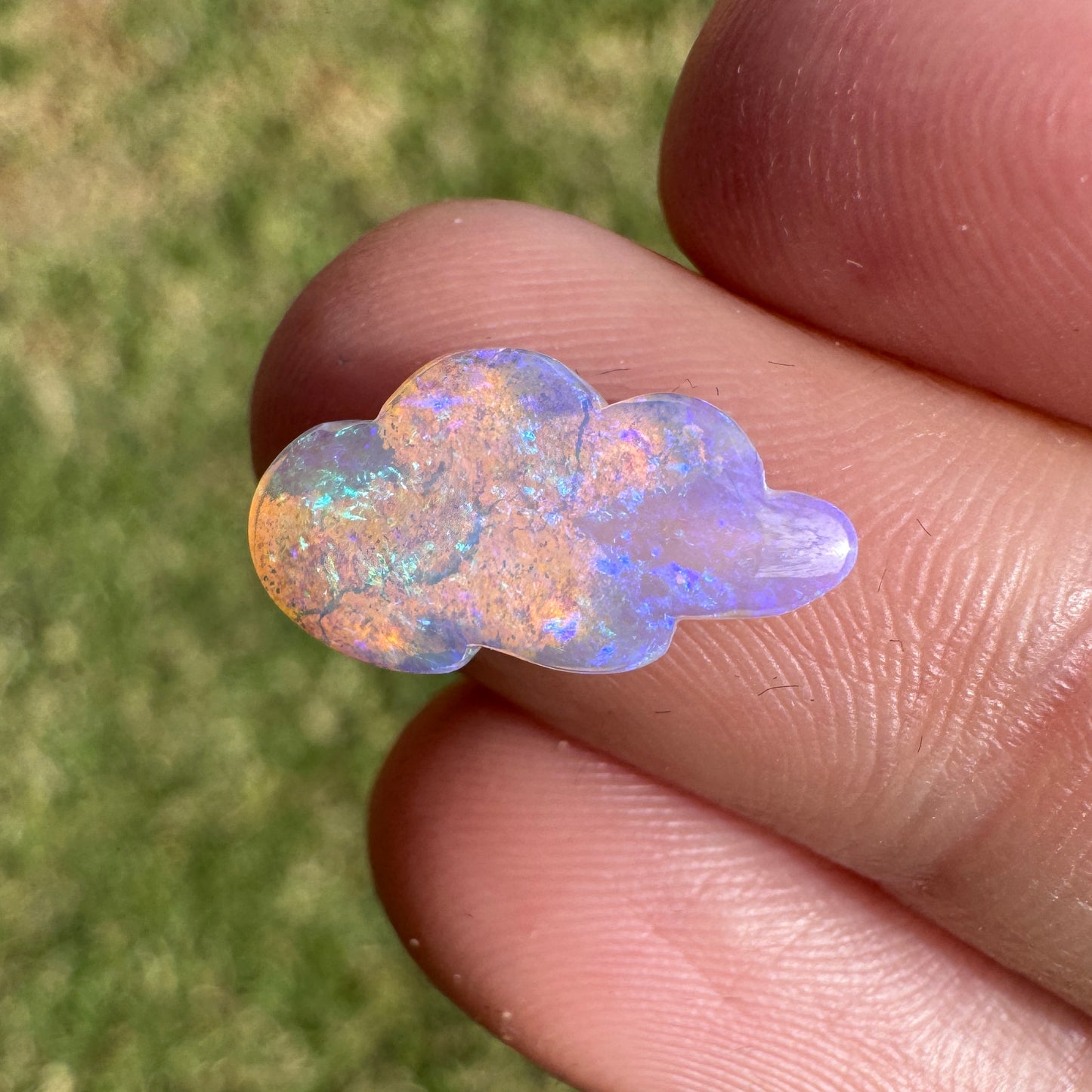 2.43 Ct cloud carving wood replacement opal