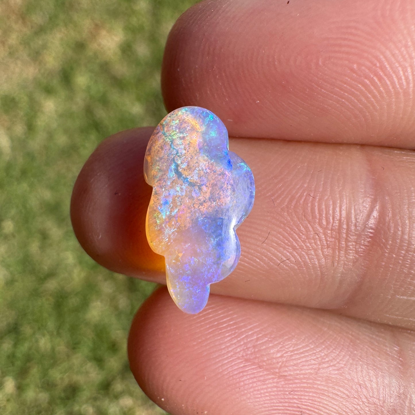 2.43 Ct cloud carving wood replacement opal