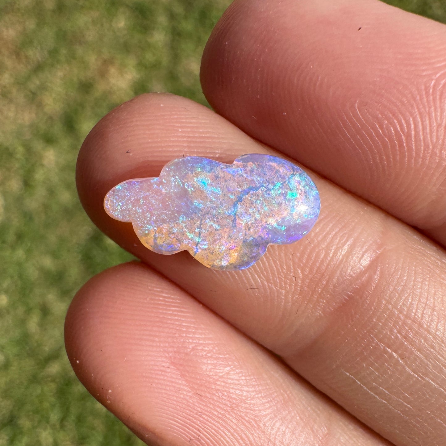 2.43 Ct cloud carving wood replacement opal