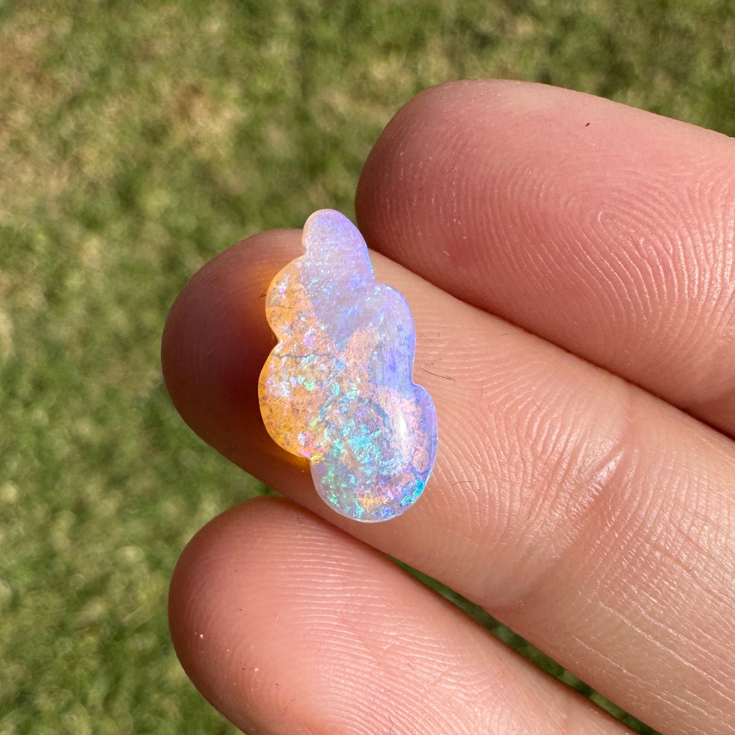 2.43 Ct cloud carving wood replacement opal
