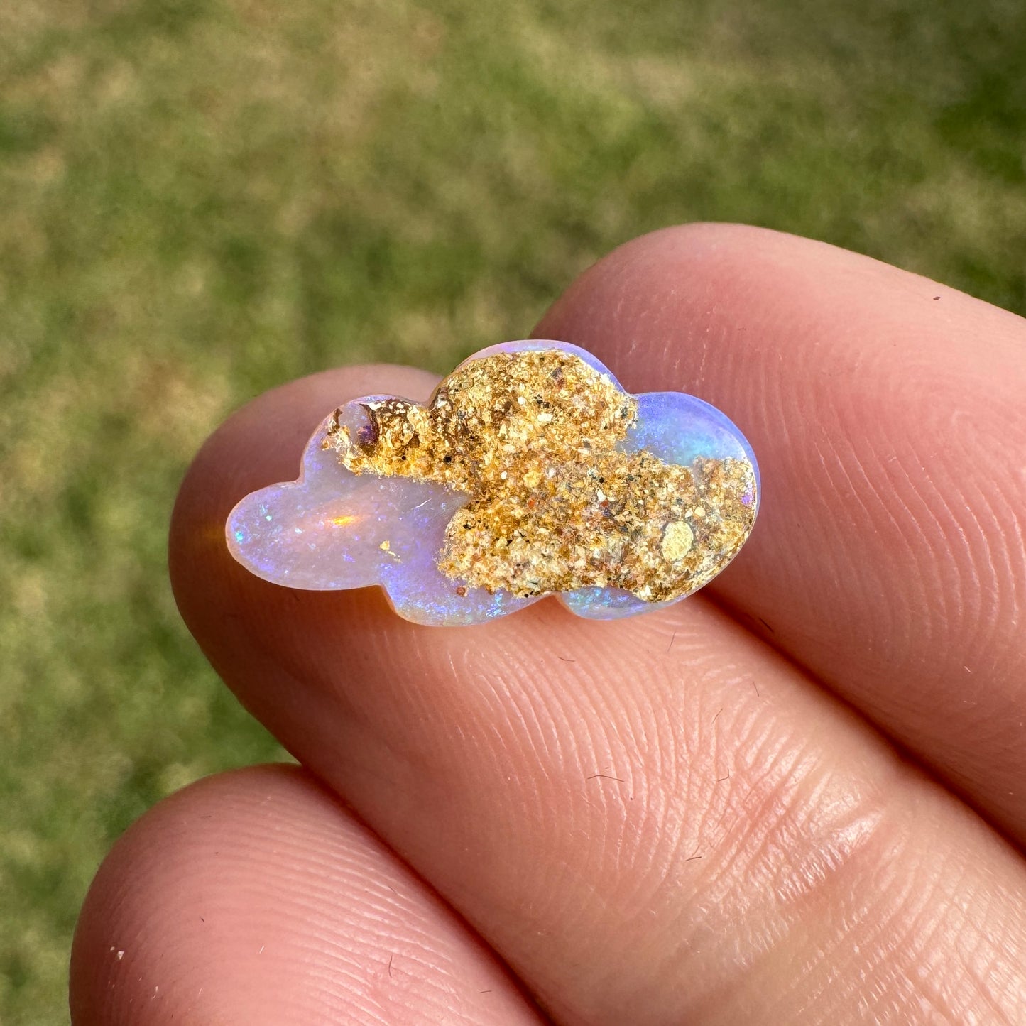 2.43 Ct cloud carving wood replacement opal