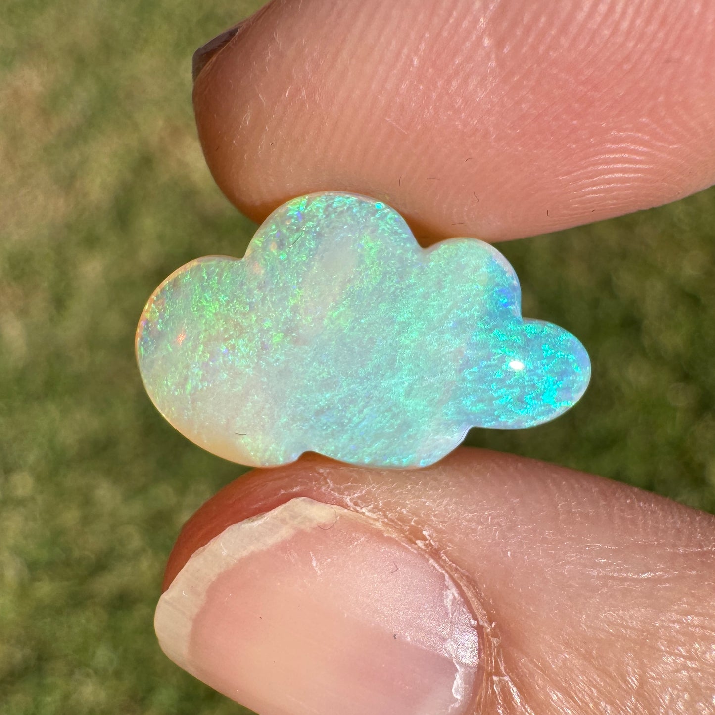 4.97 Ct cloud carving crystal opal