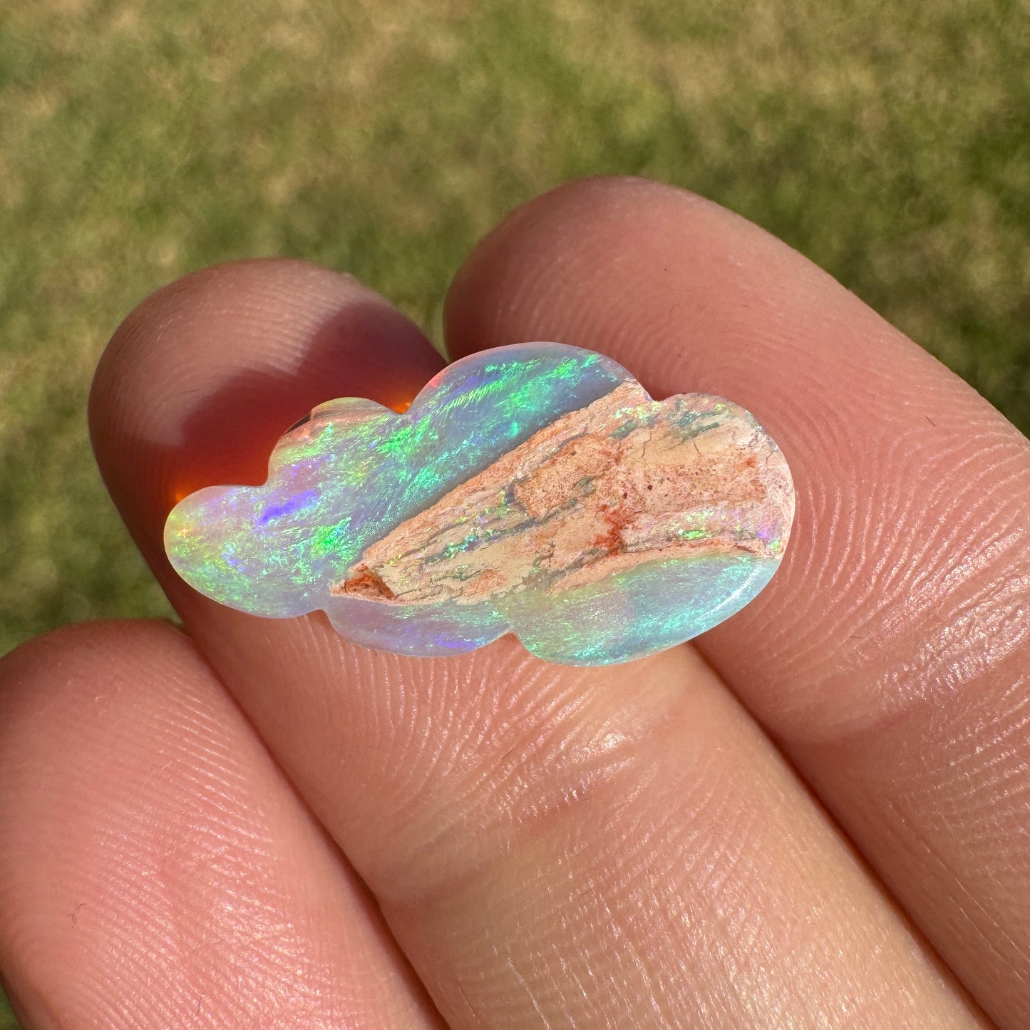 4.15 Ct cloud carving wood replacement opal