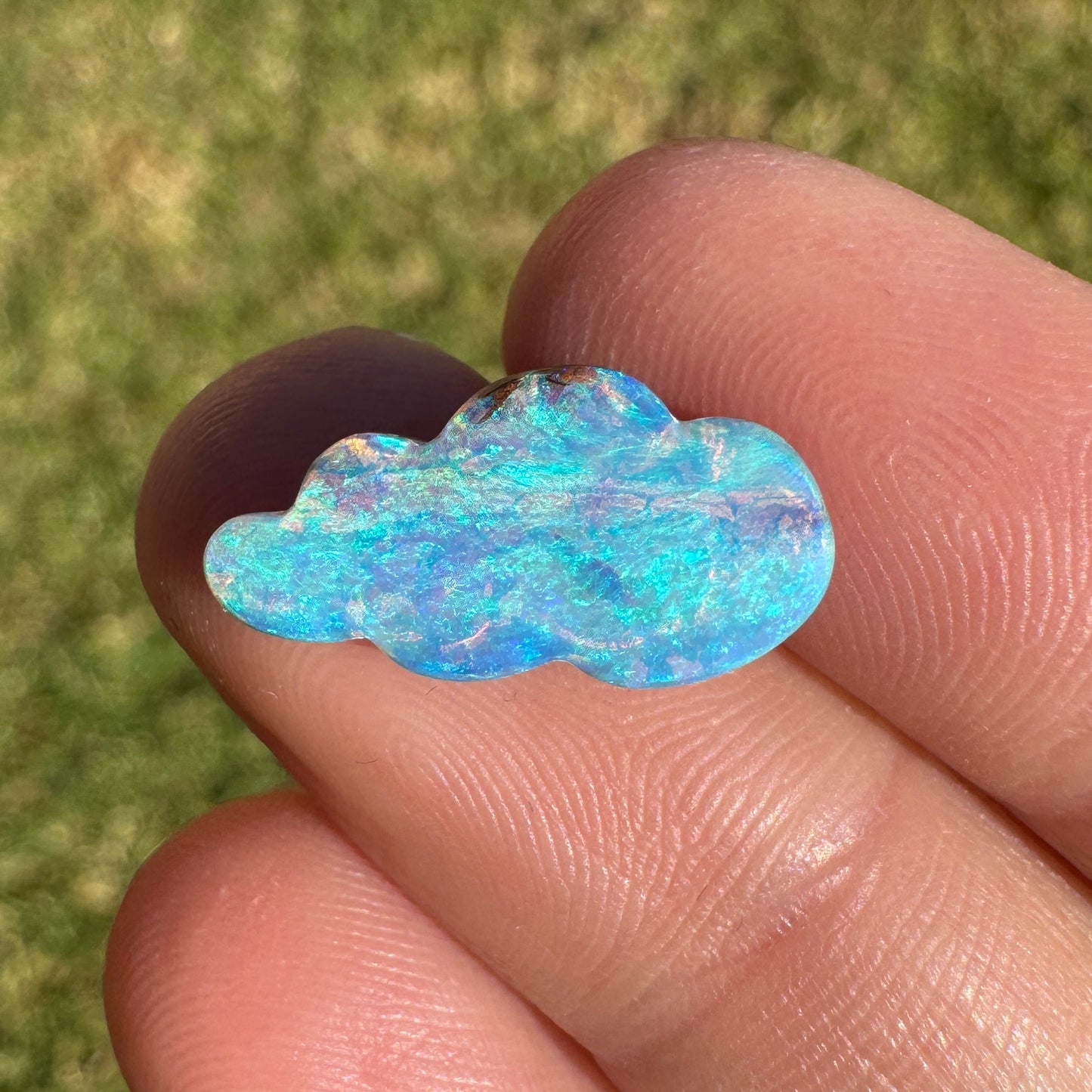 3.50 Ct cloud carving wood replacement opal