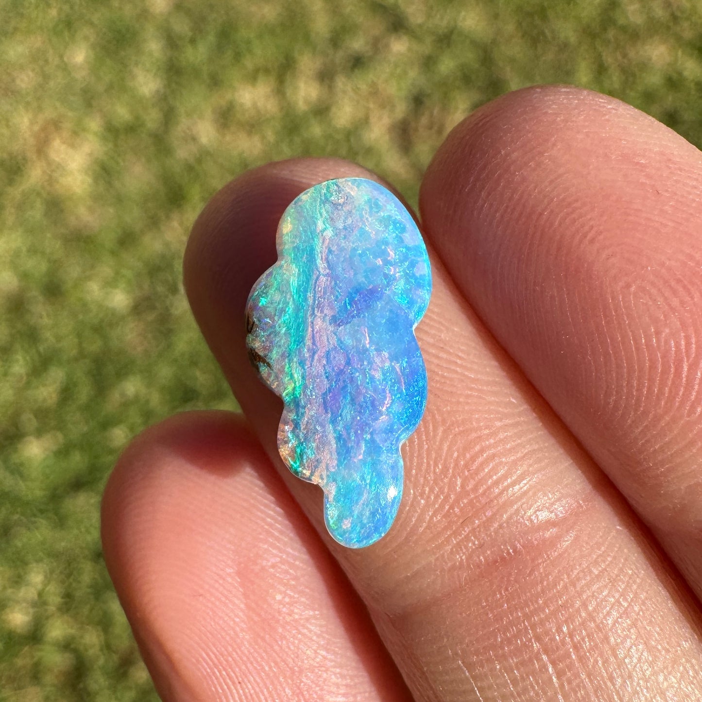 3.50 Ct cloud carving wood replacement opal