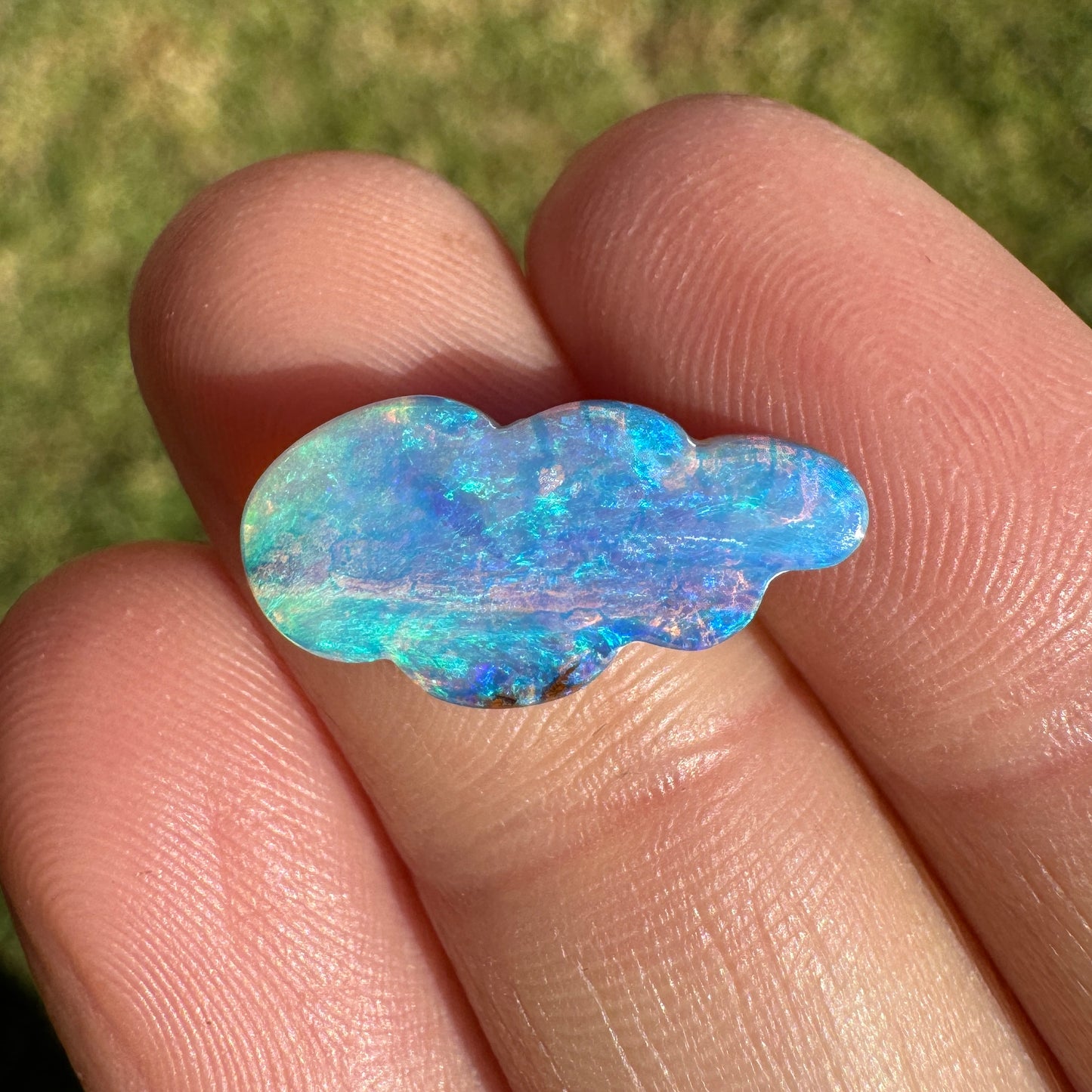 3.50 Ct cloud carving wood replacement opal