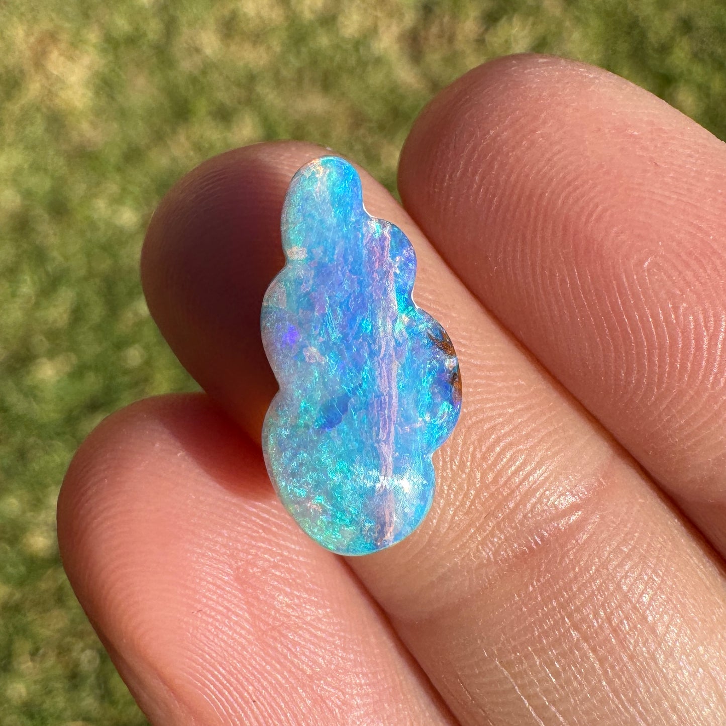 3.50 Ct cloud carving wood replacement opal