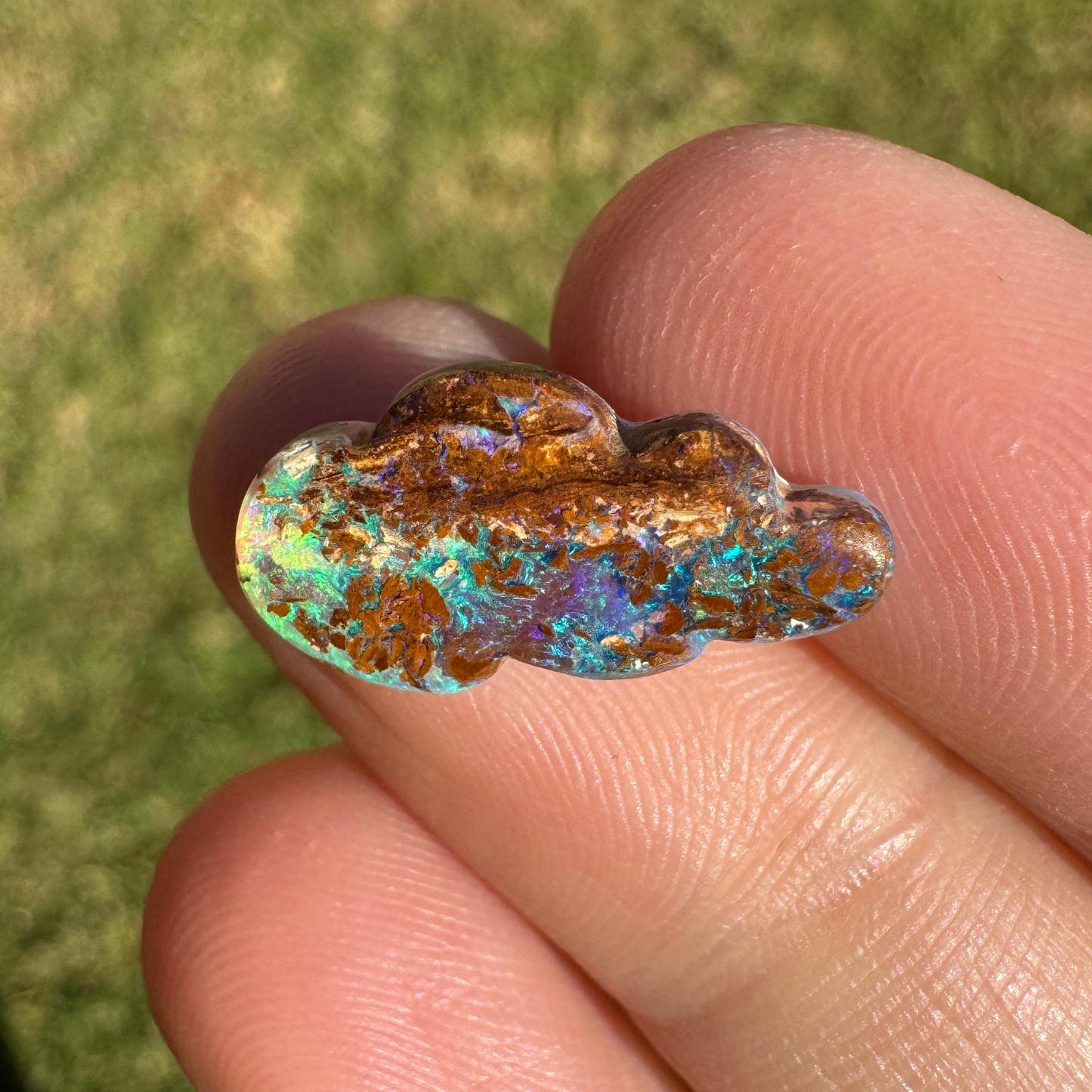 3.50 Ct cloud carving wood replacement opal