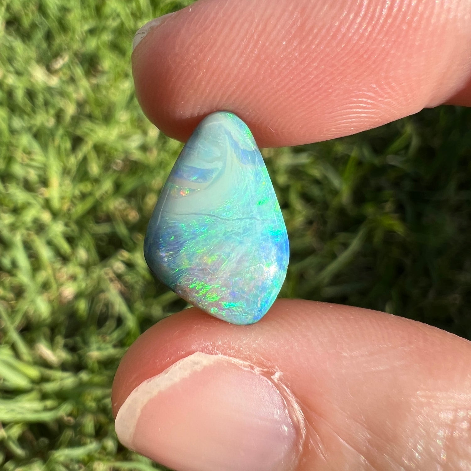 4.11 Ct ocean-toned boulder opal - Broken River Mining