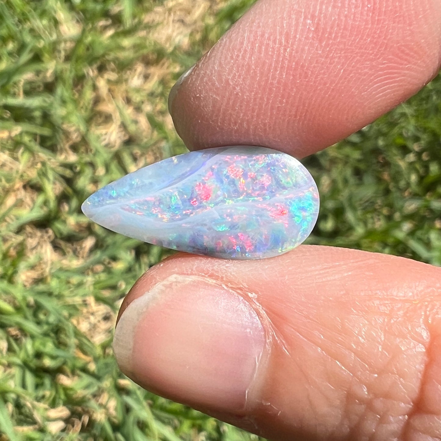 4.81 Ct teardrop boulder opal